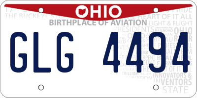 OH license plate GLG4494