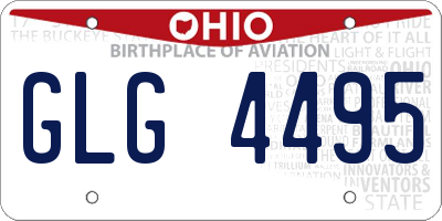 OH license plate GLG4495
