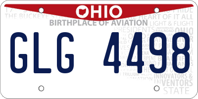 OH license plate GLG4498