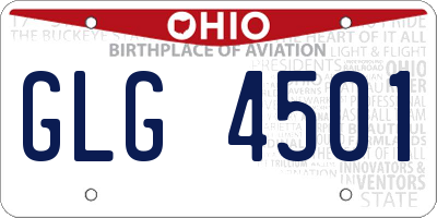 OH license plate GLG4501
