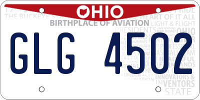 OH license plate GLG4502