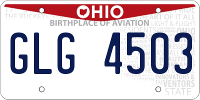 OH license plate GLG4503