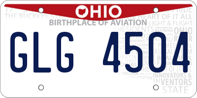 OH license plate GLG4504