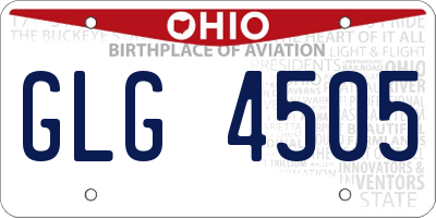 OH license plate GLG4505