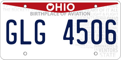 OH license plate GLG4506