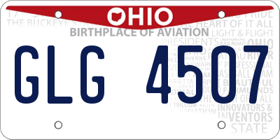 OH license plate GLG4507