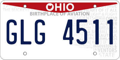 OH license plate GLG4511