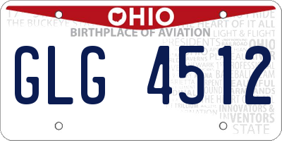 OH license plate GLG4512