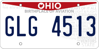 OH license plate GLG4513