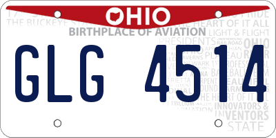OH license plate GLG4514
