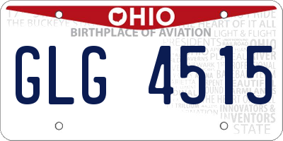 OH license plate GLG4515