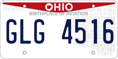 OH license plate GLG4516