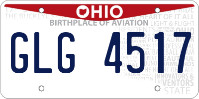 OH license plate GLG4517