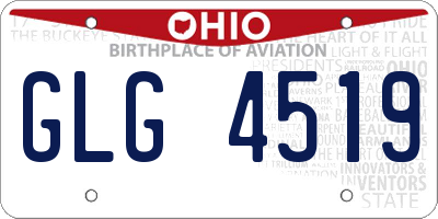 OH license plate GLG4519