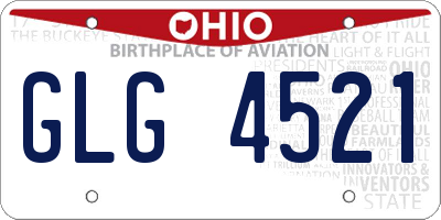 OH license plate GLG4521