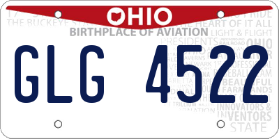 OH license plate GLG4522
