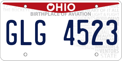 OH license plate GLG4523