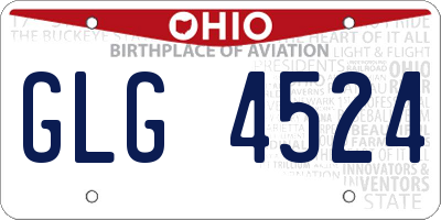 OH license plate GLG4524