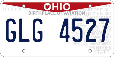 OH license plate GLG4527