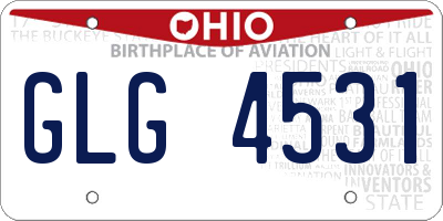OH license plate GLG4531
