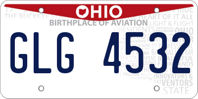 OH license plate GLG4532