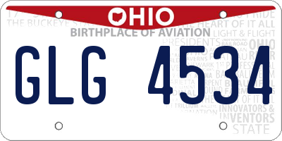OH license plate GLG4534