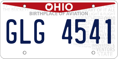 OH license plate GLG4541