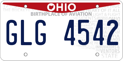 OH license plate GLG4542