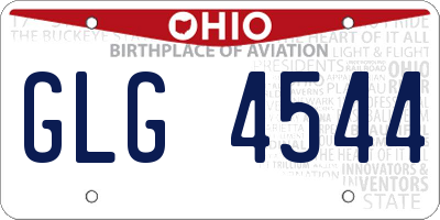 OH license plate GLG4544