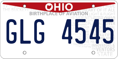 OH license plate GLG4545