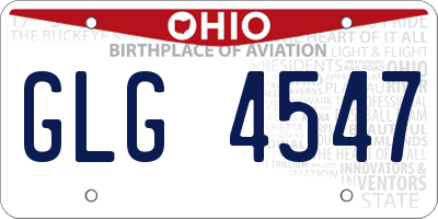 OH license plate GLG4547