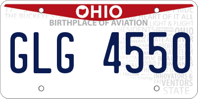 OH license plate GLG4550
