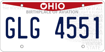 OH license plate GLG4551