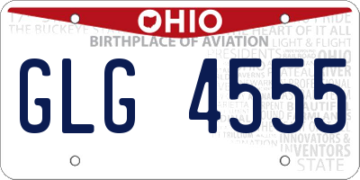 OH license plate GLG4555