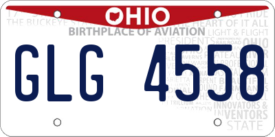 OH license plate GLG4558