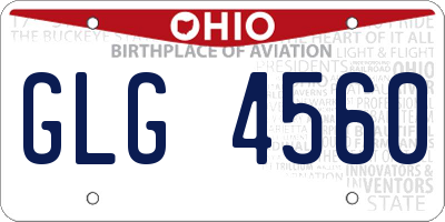OH license plate GLG4560