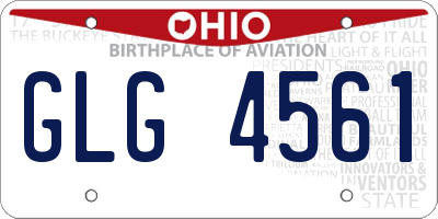 OH license plate GLG4561