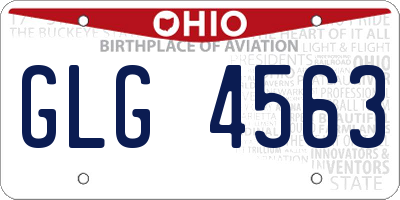 OH license plate GLG4563