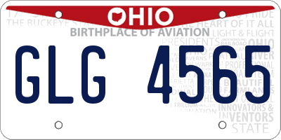 OH license plate GLG4565