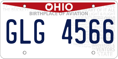 OH license plate GLG4566