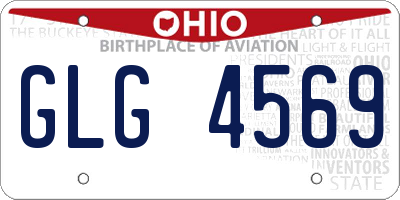 OH license plate GLG4569