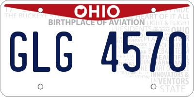 OH license plate GLG4570