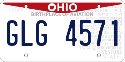 OH license plate GLG4571