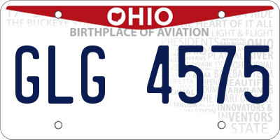 OH license plate GLG4575