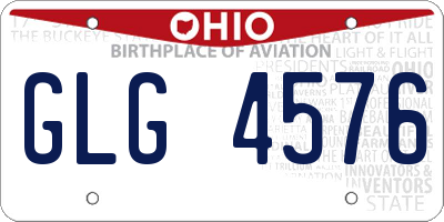OH license plate GLG4576