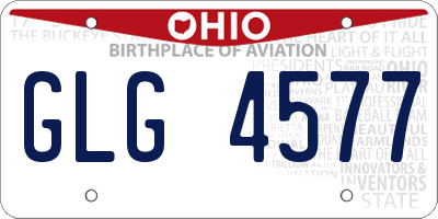 OH license plate GLG4577