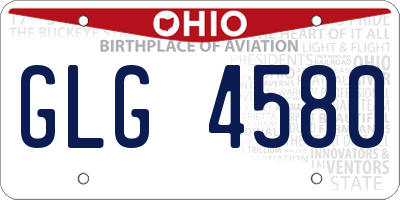 OH license plate GLG4580