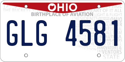 OH license plate GLG4581
