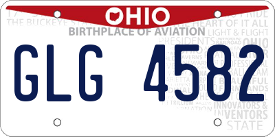 OH license plate GLG4582