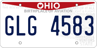 OH license plate GLG4583